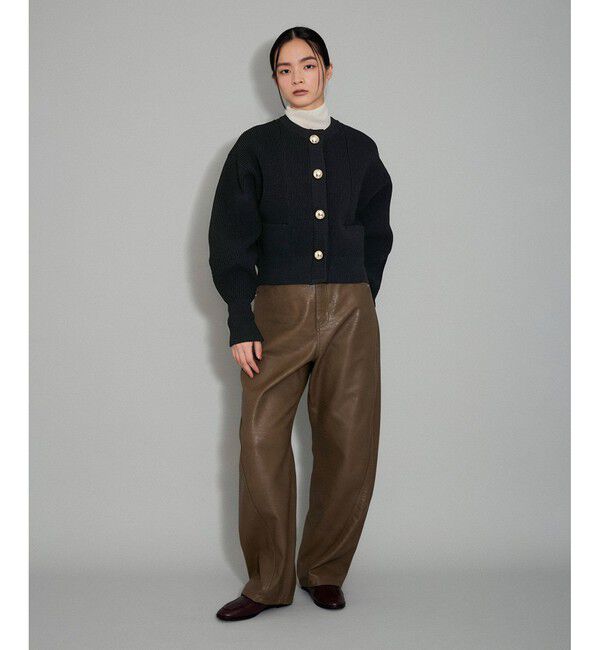 ADAM ET ROPE'「【WEB限定】【サステナブル・洗える】BIGボタンニットカーディガン」|カーディガン|