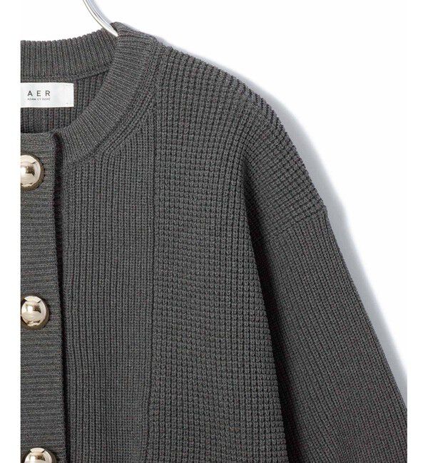 ADAM ET ROPE'「【WEB限定】【サステナブル・洗える】BIGボタンニットカーディガン」|カーディガン|