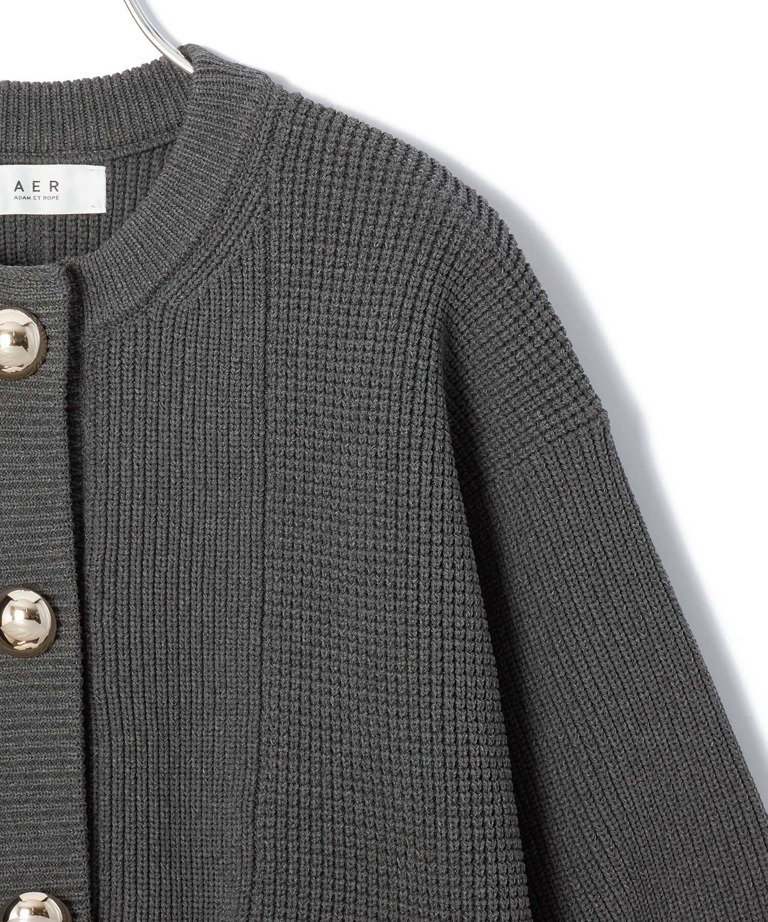 ADAM ET ROPE'「【WEB限定】【サステナブル・洗える】BIGボタンニットカーディガン」|カーディガン|