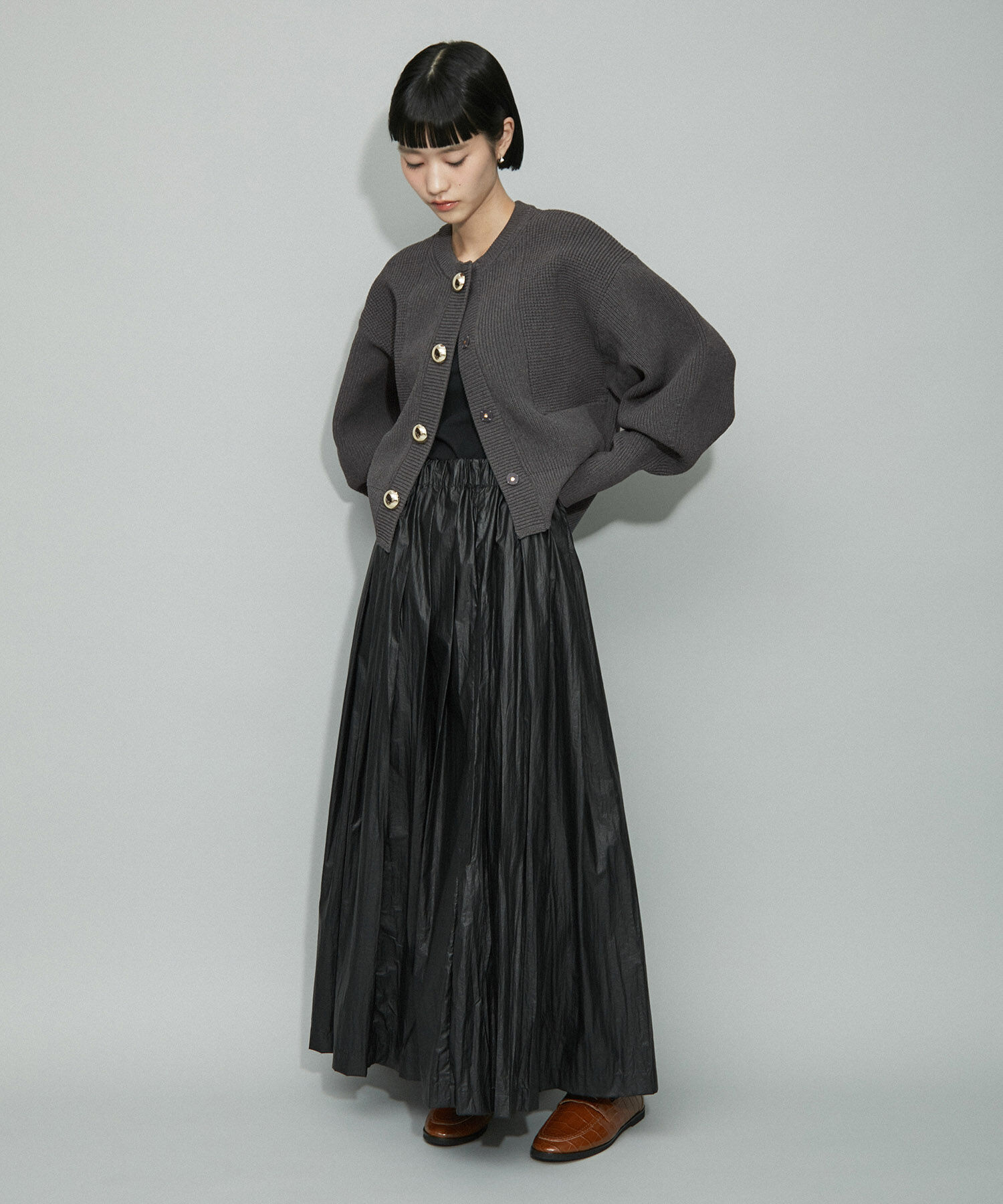 ADAM ET ROPE'「【WEB限定】【サステナブル・洗える】BIGボタンニットカーディガン」|カーディガン|