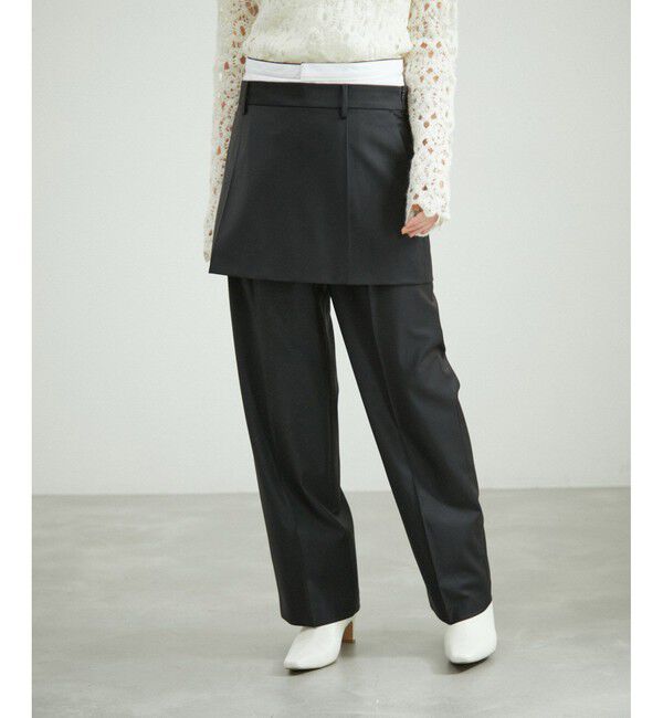 ADAM ET ROPE'「ミニスカートレイヤードスラックス」|スラックス|