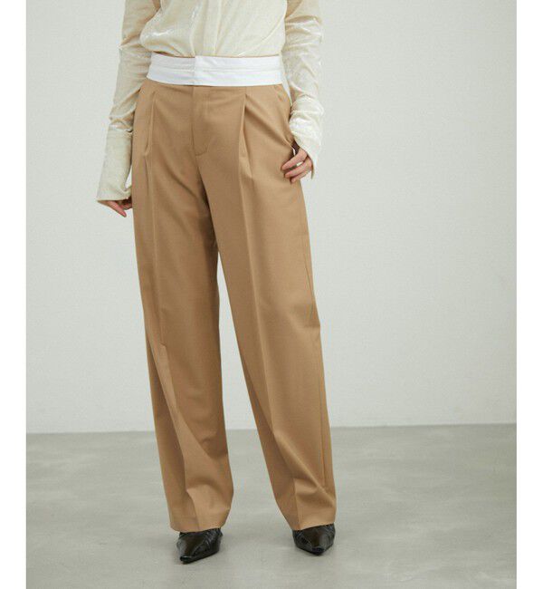 ADAM ET ROPE'「ミニスカートレイヤードスラックス」|スラックス|