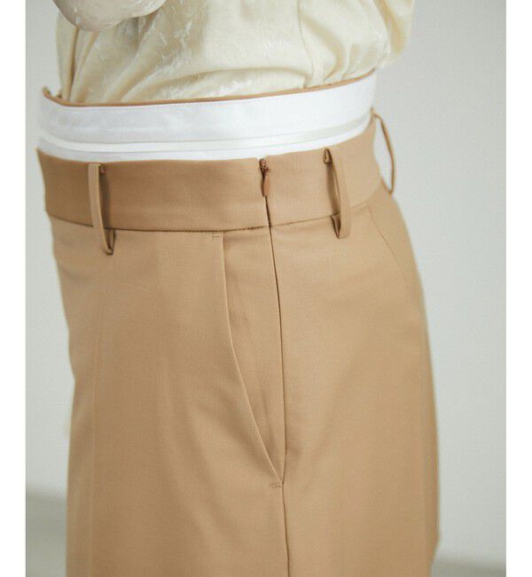 ADAM ET ROPE'「ミニスカートレイヤードスラックス」|スラックス|