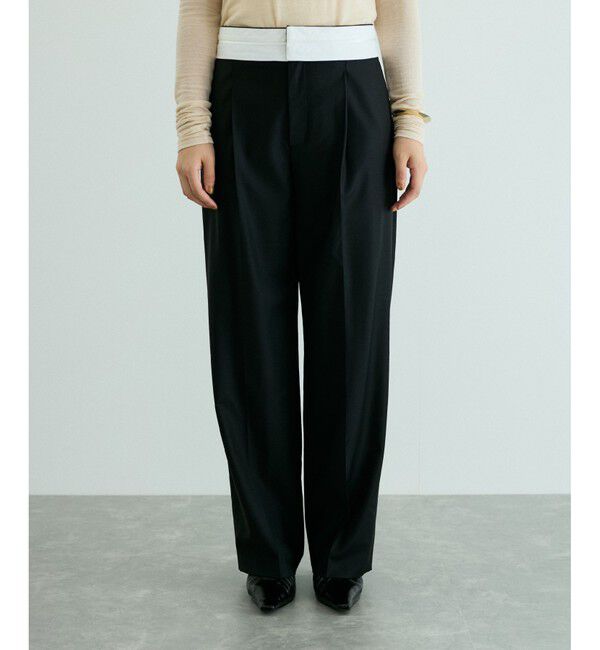 ADAM ET ROPE'「ミニスカートレイヤードスラックス」|スラックス|