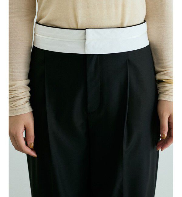 ADAM ET ROPE'「ミニスカートレイヤードスラックス」|スラックス|