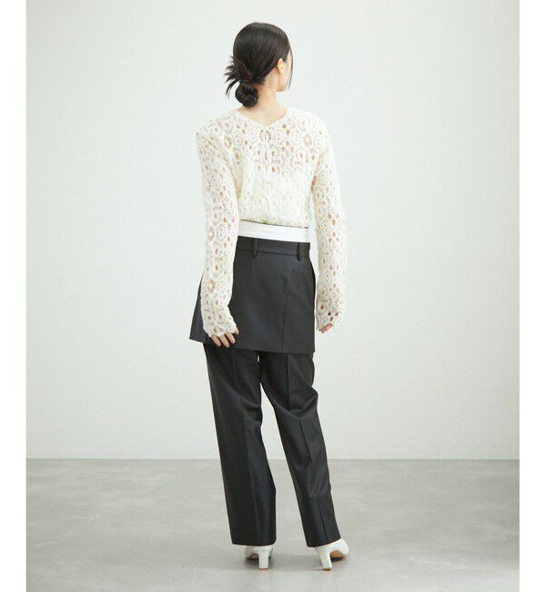 ADAM ET ROPE'「ミニスカートレイヤードスラックス」|スラックス|