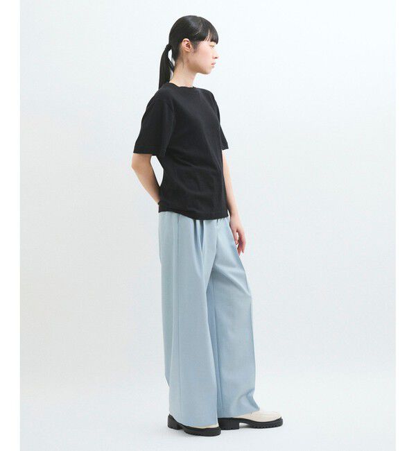 ADAM ET ROPE'「【防シワ】・【洗える】2タックワイドスラックス」|スラックス|