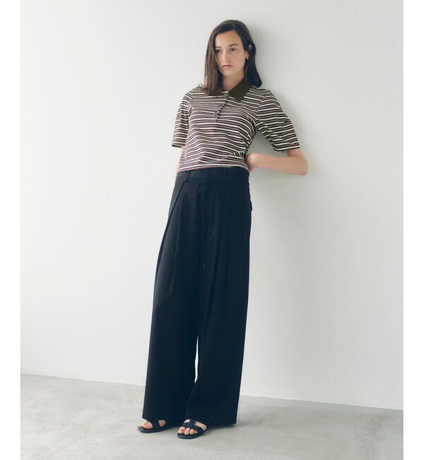 ADAM ET ROPE コクーンスリーブポロシャツ ネイビー コクーンスリーブポロシャツ（ADAM ET ROPE'）｜ルミネのファッション