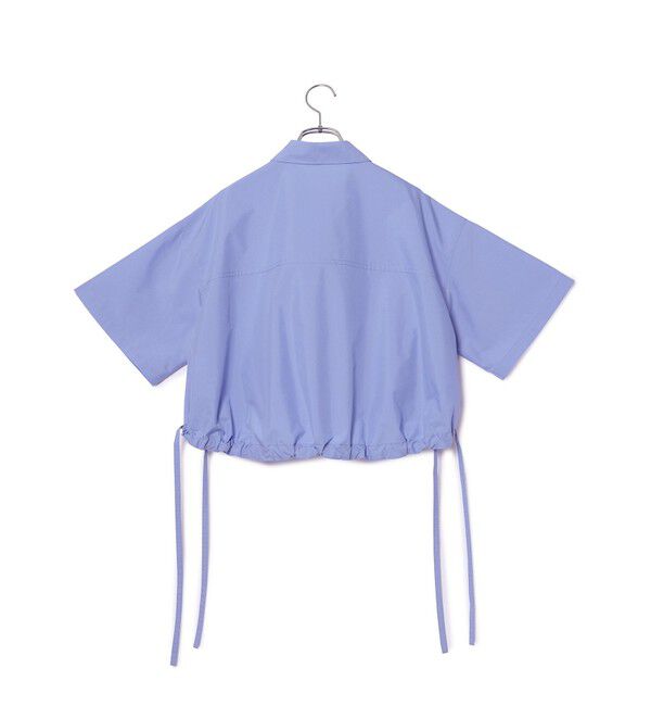 ADAM ET ROPE'「【逸品】・【サステナブル】クロップドギャザリングシャツ」|シャツ・ブラウス|