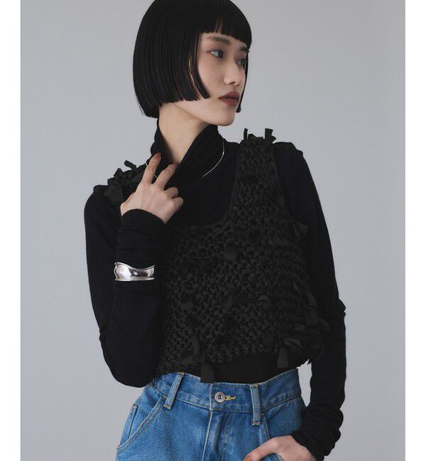 ADAM ET ROPE'「テープヤーンベスト」|ベスト・ジレ|