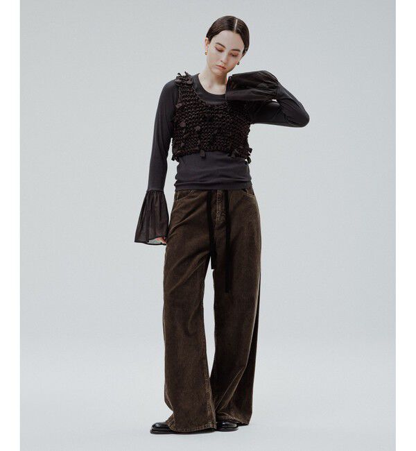 ADAM ET ROPE'「テープヤーンベスト」|ベスト・ジレ|