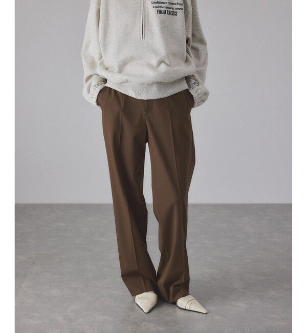 ADAM ET ROPE'「TWセミワイドスラックス」|スラックス|ブラウン系(24)