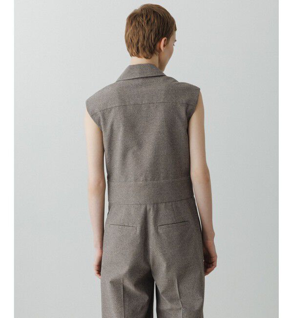 ADAM ET ROPE'「【EMOELLE】スリーブレスオールインワン メランジ」|オールインワン|