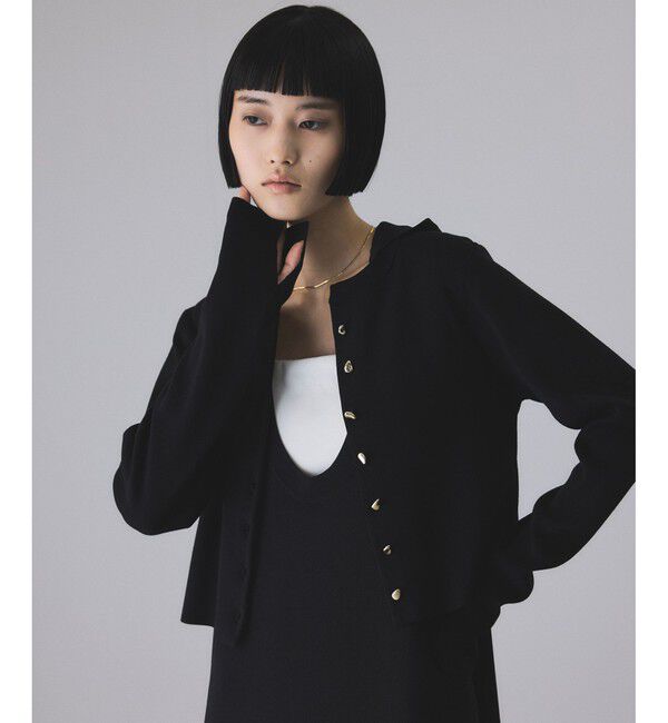 ADAM ET ROPE'「セレクトレングスクルーネックニットカーディガン」|カーディガン|ブラック(01)