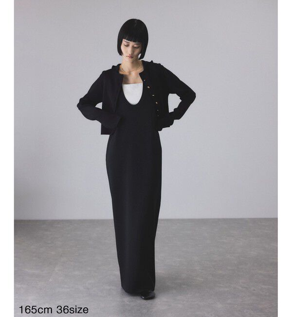 ADAM ET ROPE'「セレクトレングスクルーネックニットカーディガン」|カーディガン|