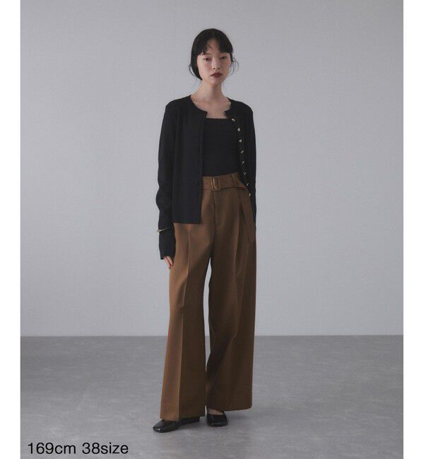 ADAM ET ROPE'「セレクトレングスクルーネックニットカーディガン」|カーディガン|