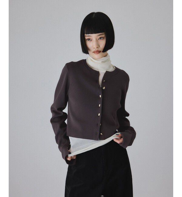 ADAM ET ROPE'「セレクトレングスクルーネックニットカーディガン」|カーディガン|