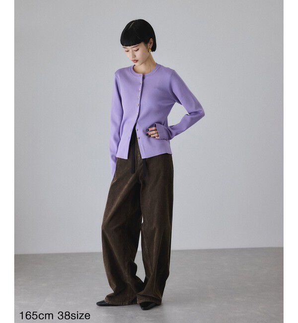 ADAM ET ROPE'「セレクトレングスクルーネックニットカーディガン」|カーディガン|