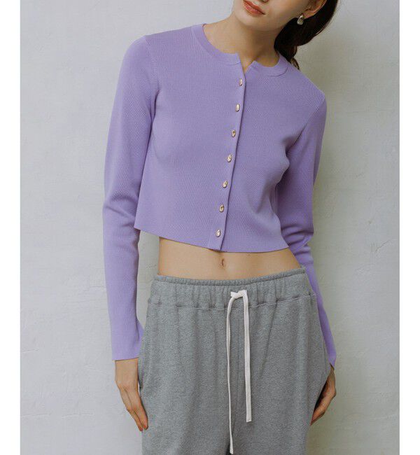 ADAM ET ROPE'「セレクトレングスクルーネックニットカーディガン」|カーディガン|