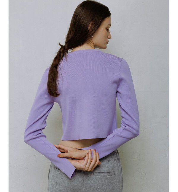 ADAM ET ROPE'「セレクトレングスクルーネックニットカーディガン」|カーディガン|