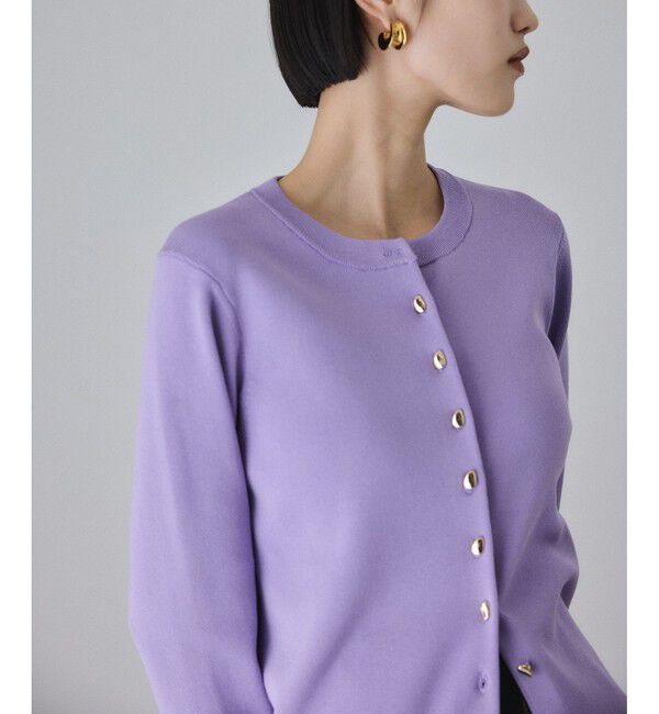 ADAM ET ROPE'「セレクトレングスクルーネックニットカーディガン」|カーディガン|