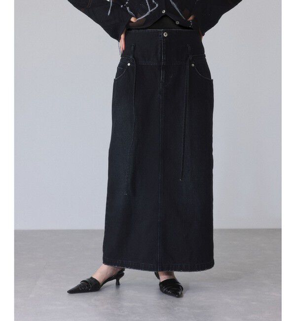 ADAM ET ROPE'「ローウエストデニムスカート」|スカート|