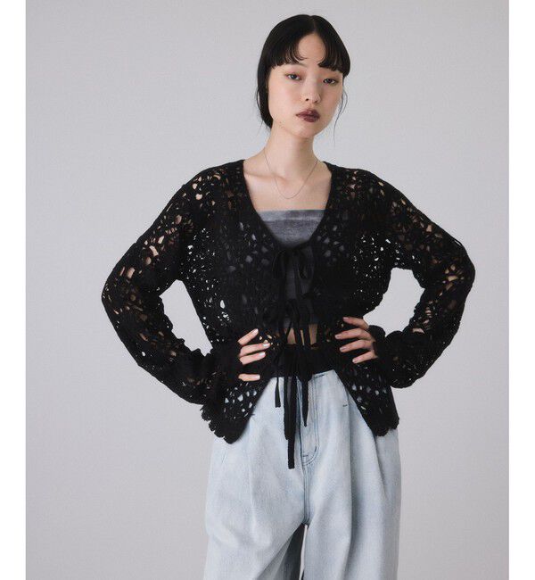 ADAM ET ROPE'「ウールクロシェレーストップス」|シャツ・ブラウス|