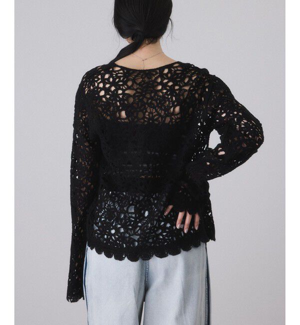 ADAM ET ROPE'「ウールクロシェレーストップス」|シャツ・ブラウス|