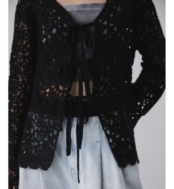 ADAM ET ROPE'「ウールクロシェレーストップス」|シャツ・ブラウス|