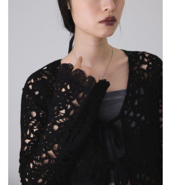 ADAM ET ROPE'「ウールクロシェレーストップス」|シャツ・ブラウス|