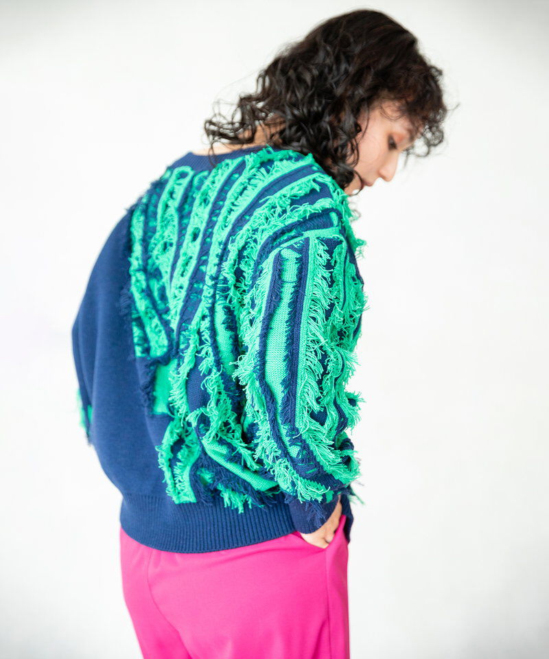  「2WAYジャガードニットカーディガン」|ニット・セーター|