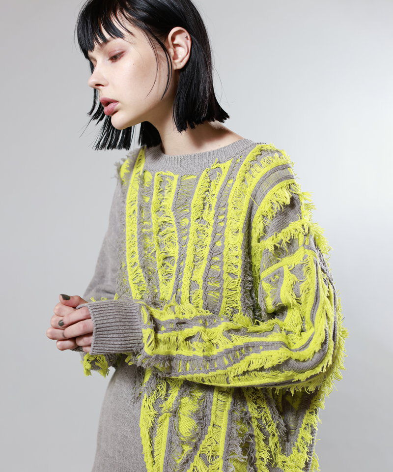  「2WAYジャガードニットカーディガン」|ニット・セーター|