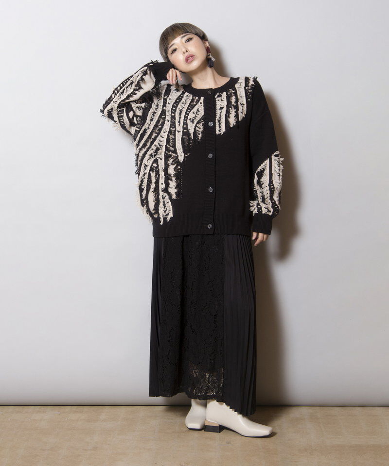  「2WAYジャガードニットカーディガン」|ニット・セーター|
