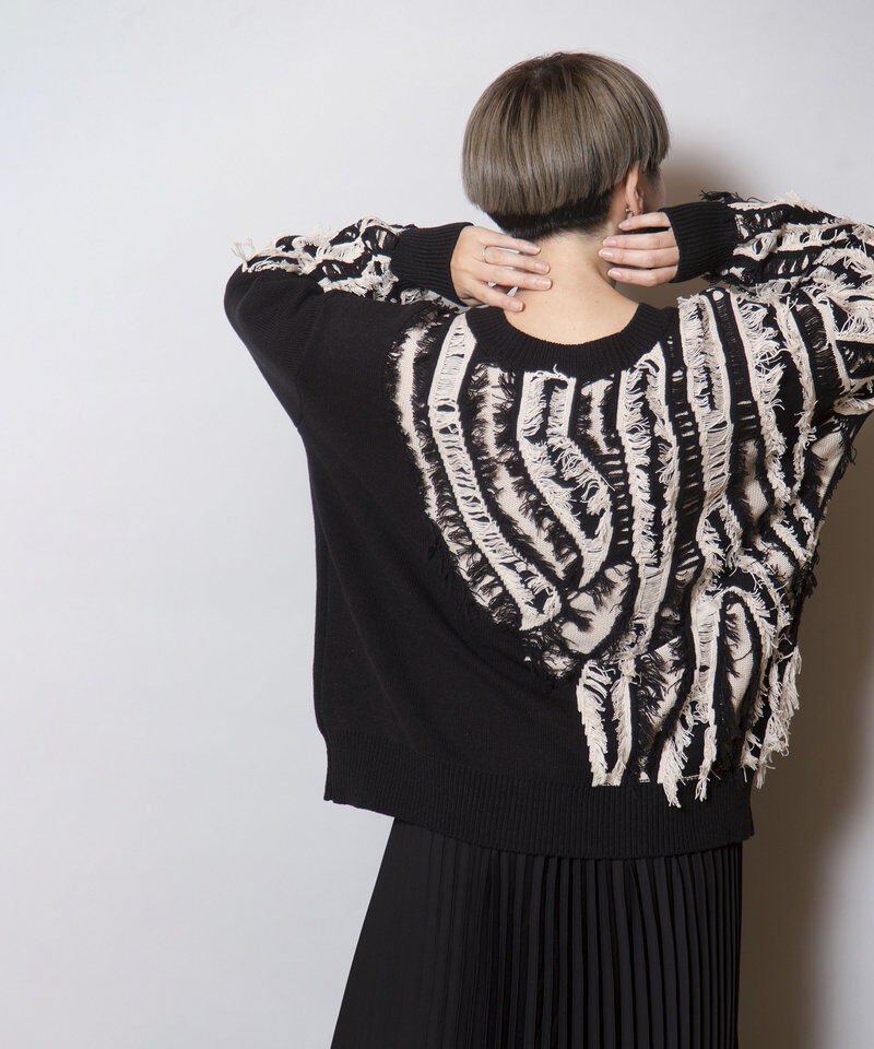  「2WAYジャガードニットカーディガン」|ニット・セーター|