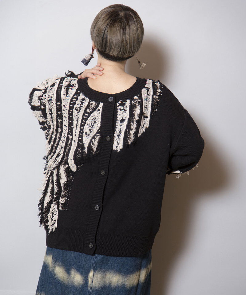 「2WAYジャガードニットカーディガン」|ニット・セーター|