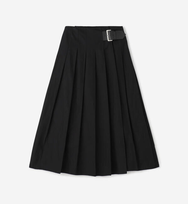 ONEIL OF DUBLIN「O'NEIL OF DUBLIN | リモンタポリエステル タックキルトスカート WOMEN」|スカート|BLACK