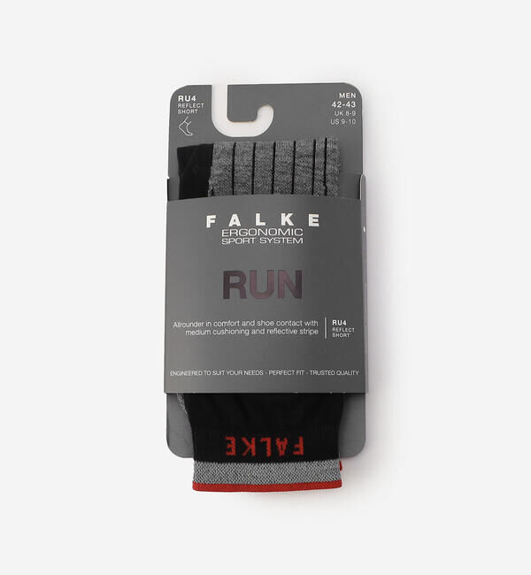 FALKE 「FALKE ERGONOMIC SPORT SYSTEM | 16233 RU4 SHORT REFLECT SOCKS MEN」|ソックス|BLACK系1