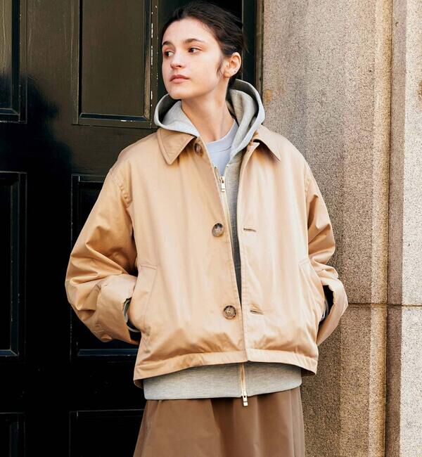 GYMPHLEX「Gymphlex | ツイル ショートコート WOMEN」|ダウン|BEIGE