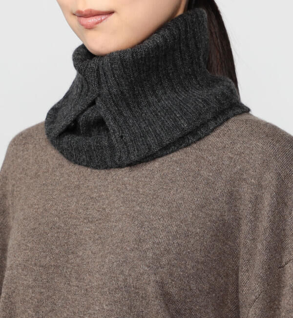  「babaco | カシミヤ ネックウォーマー WOMEN」|ストール|CHARCOAL