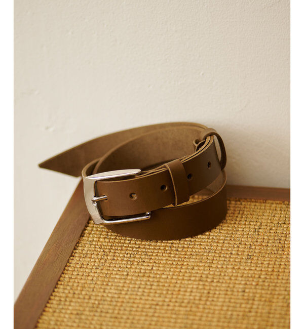  「カーフレザーベルト」|ベルト|モカ