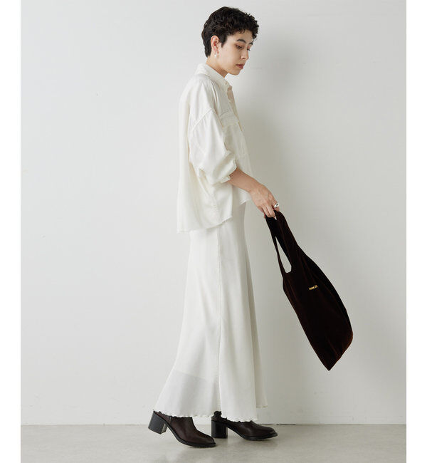  「テンセル(TM)繊維使用ロングスカート」|スカート|