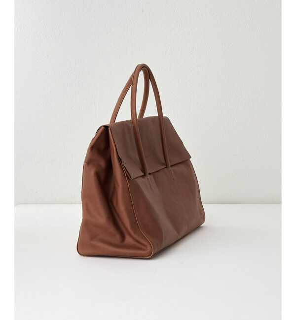 Hoaw.「【Hoaw.】ヴィンテージ加工フラップボストンバッグ」|トートバッグ|