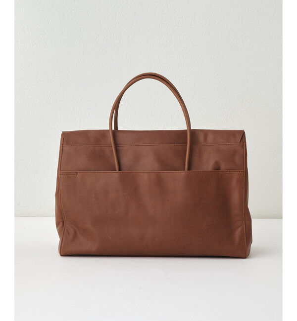 Hoaw.「【Hoaw.】ヴィンテージ加工フラップボストンバッグ」|トートバッグ|