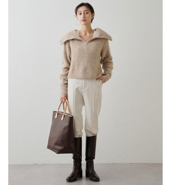 THE PAUSE「【THE PAUSE】ハーフジッププルオーバー」|ニット・セーター|