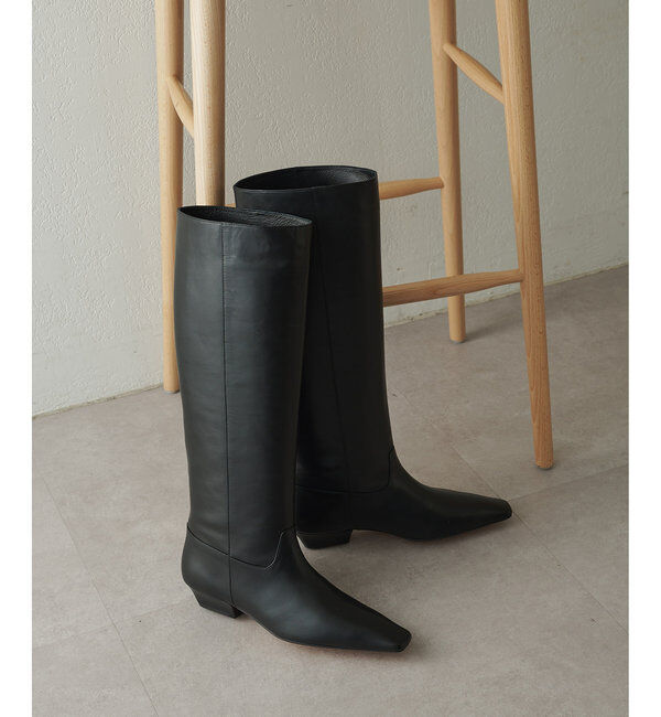 Hoaw.「【Hoaw.】スクエアトゥロングブーツ」|ショートブーツ|