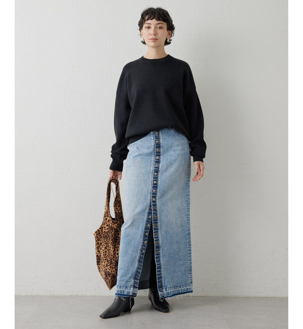  「ボタンデニムスカート」|スカート|