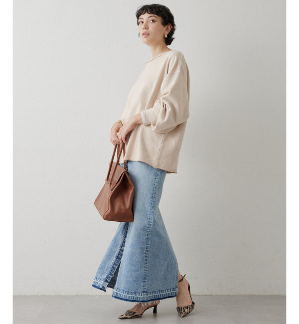  「ボタンデニムスカート」|スカート|