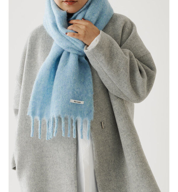  「ブークレー無地ストール」|マフラー|サックスブルー