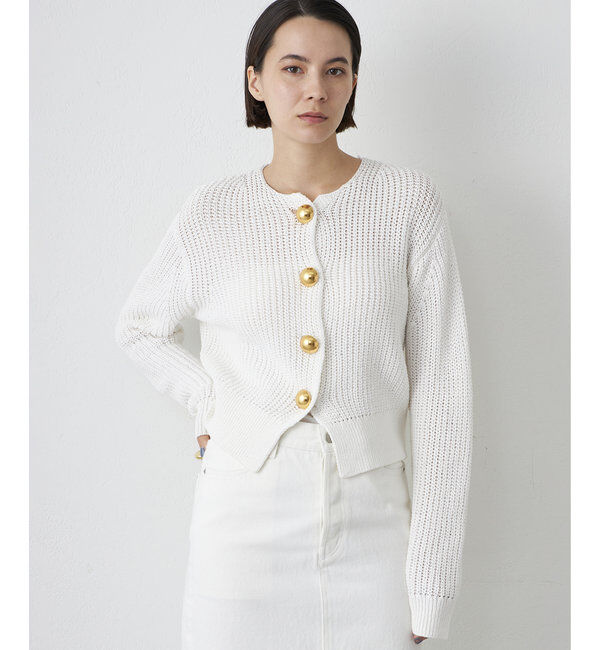  「【Drawing Numbers】ビッグ釦クルーネックカーディガン」|ニット・セーター|