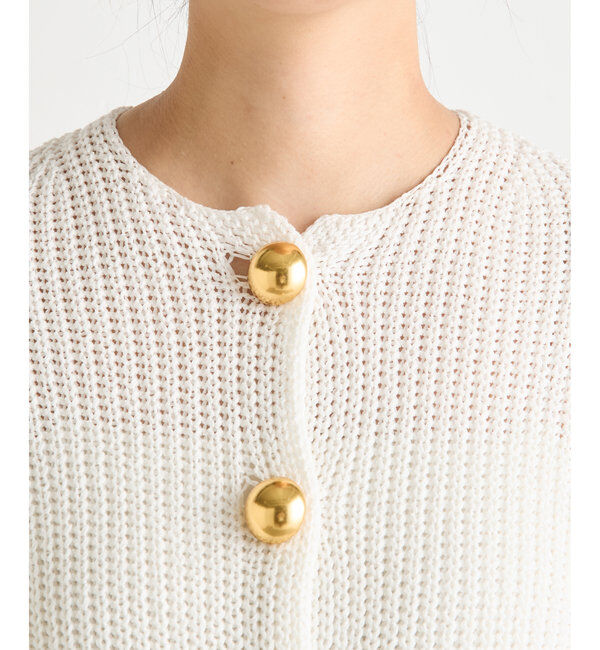  「【Drawing Numbers】ビッグ釦クルーネックカーディガン」|ニット・セーター|